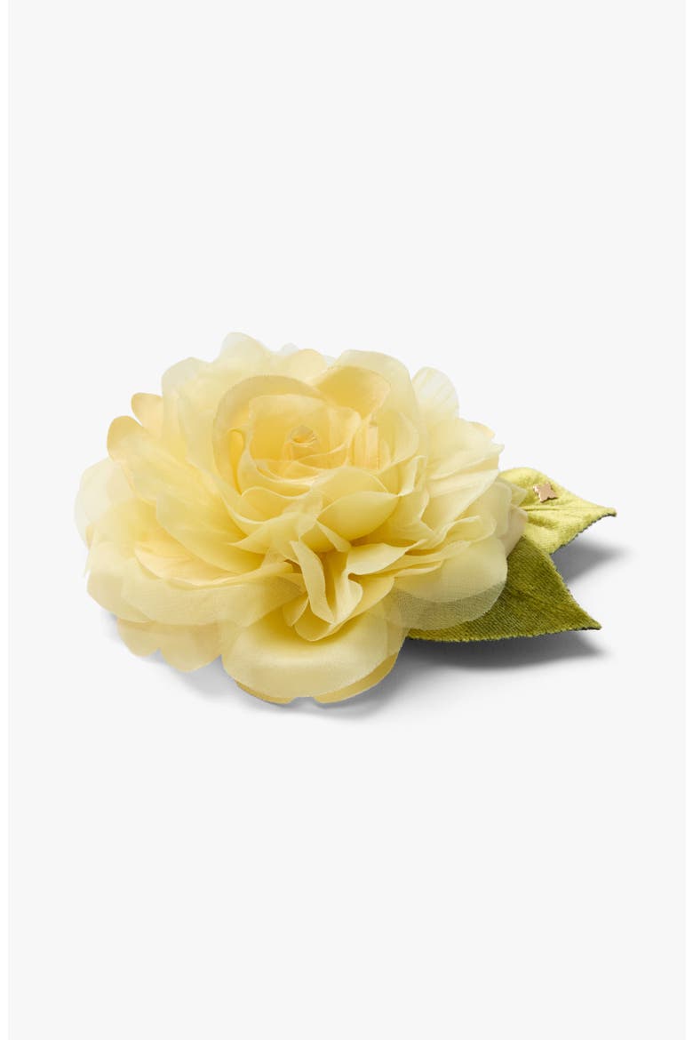 The Small Yellow Rose Floral Brooch, Alternate, color, Yellow