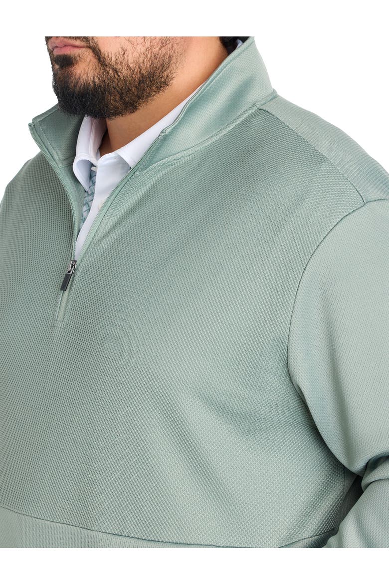 Big & Tall Performance Double-Knit 1/4-Zip Pullover, Alternate, color, LIGHT FOG