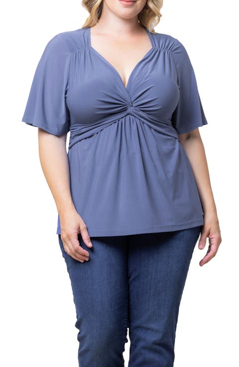 Abby Twist Front Top (Plus Size)