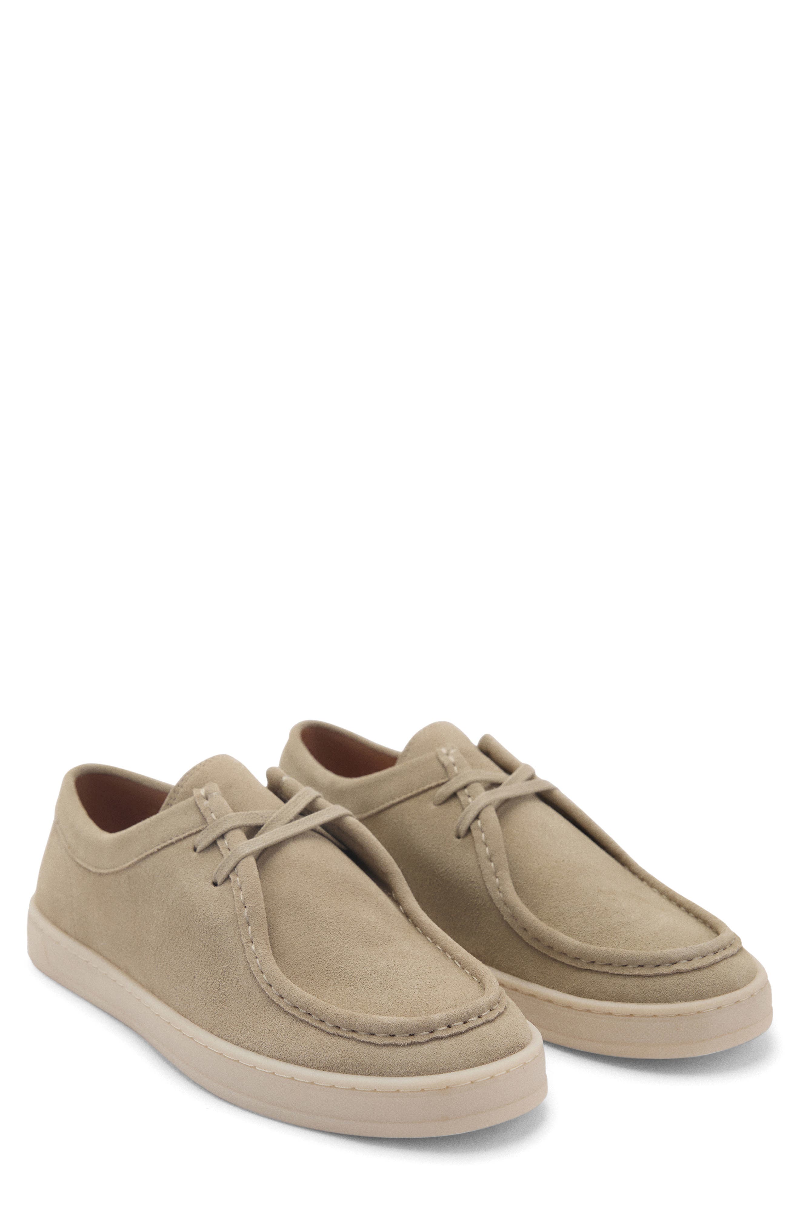 MANGO Suede Boat Shoe, Main, color, 