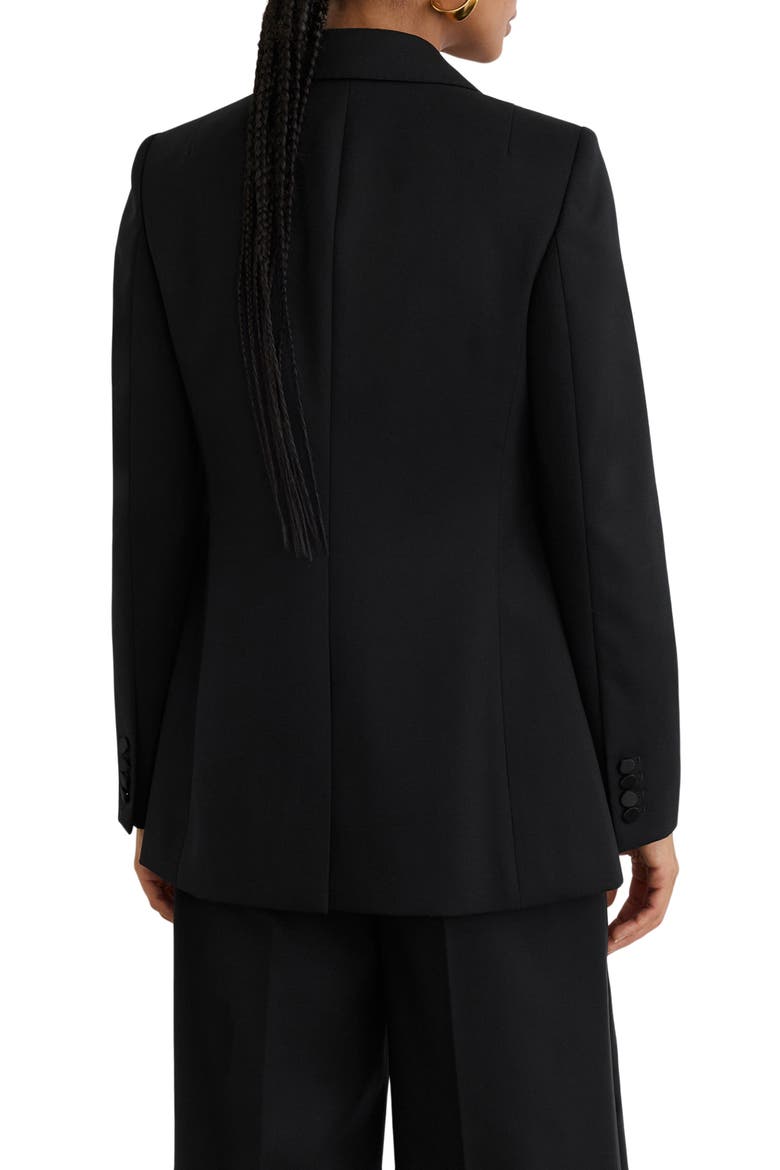 Dakota Wool Blend Single Breasted Blazer, Alternate, color, BLACK