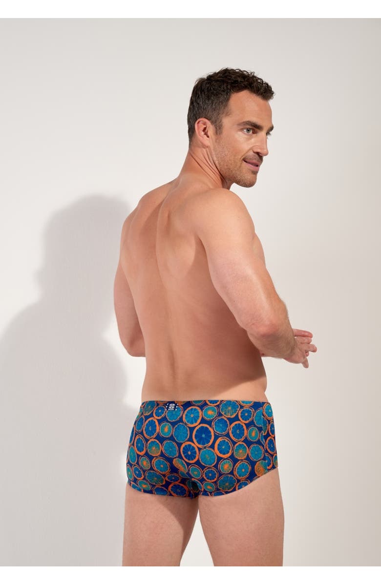 HOM Trapani Swim Trunk, Alternate, color, Navy Print