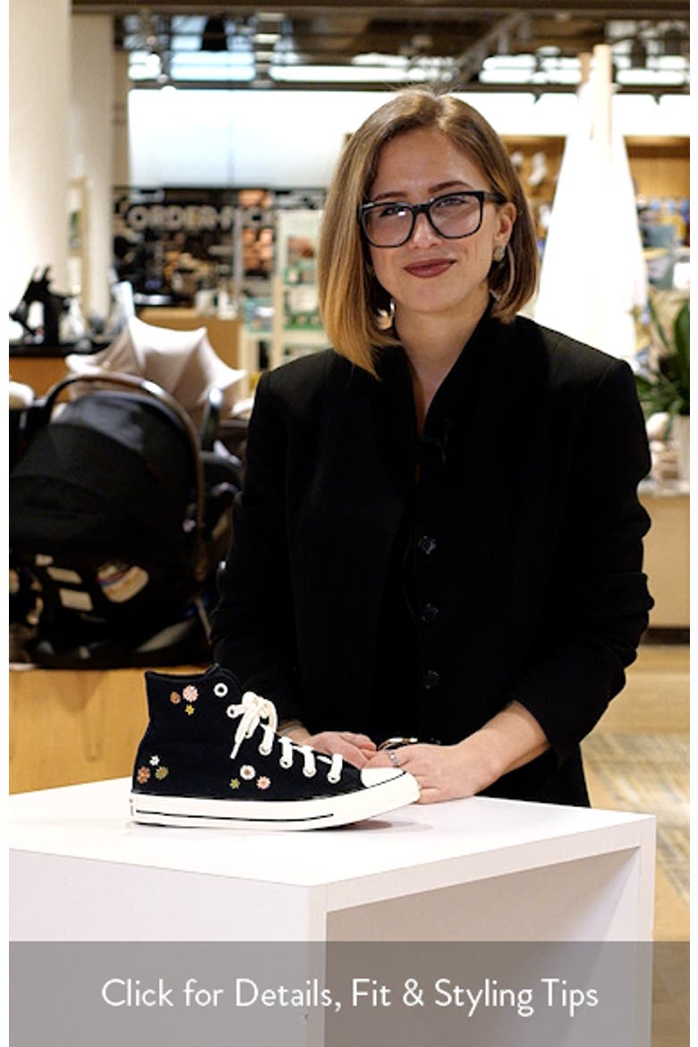 Gender Inclusive Chuck Taylor All Star Floral Embroidered Canvas High Top Sneaker video