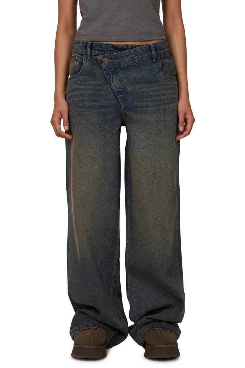 Baggy Vintage Wash  Denim Jeans, Main, color, Blue