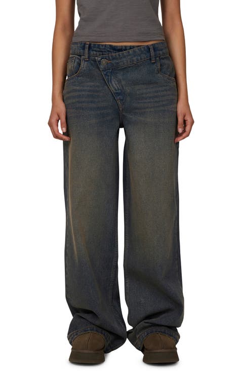 Baggy Vintage Wash  Denim Jeans