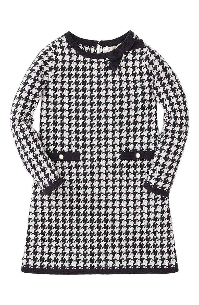 Hope & Henry Girls' Bow Sweater Dress, Kids, Main, color,