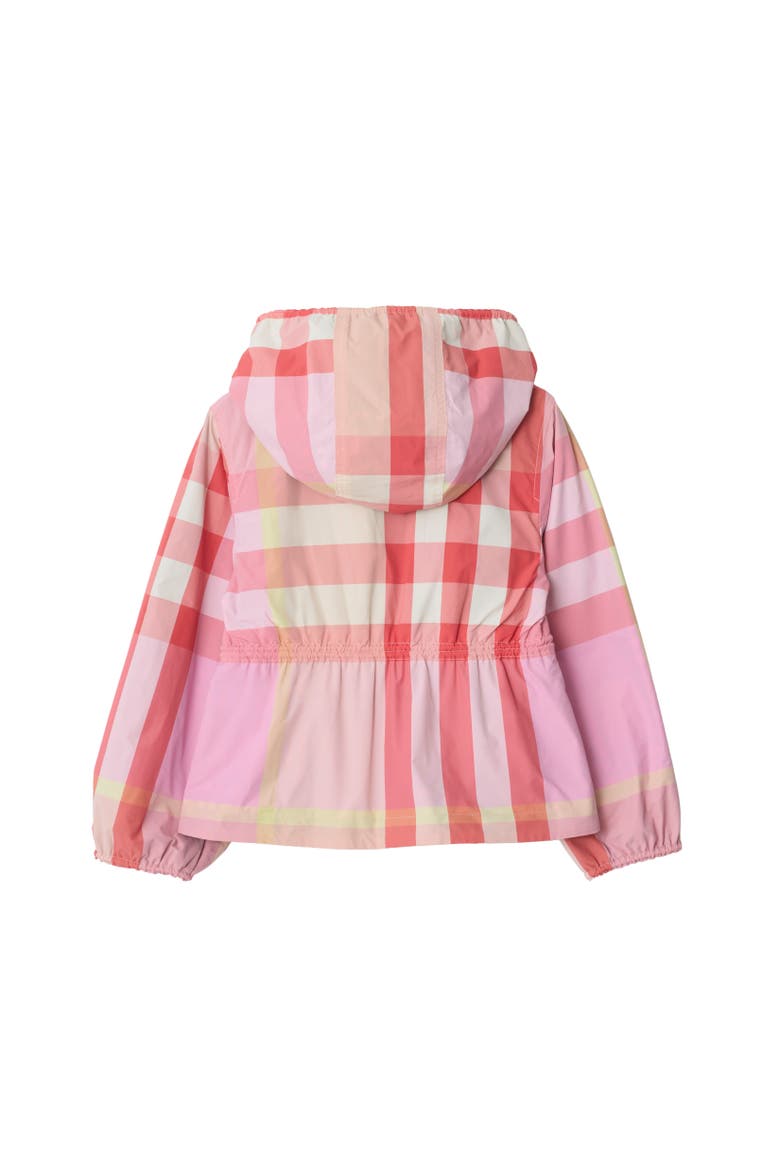 Reversible Check Nylon Hooded Jacket, Alternate, color, Strawberry pink