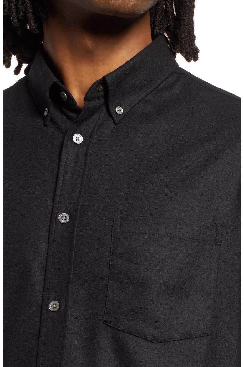 Washable Button-Up Shirt, Alternate, color, NOIR