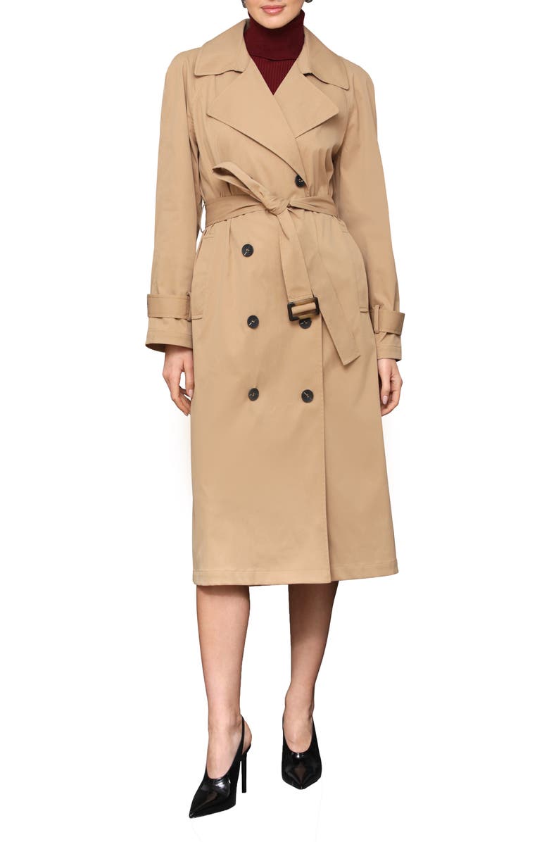 Avec Les Filles Oversize Lightweight Trench Coat, Main, color, Camel