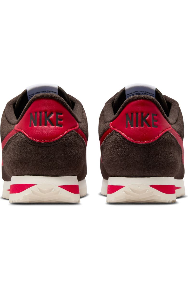 Nike Cortez Suede Sneaker, Alternate, color, Velvet Brown/ Red/ Sail