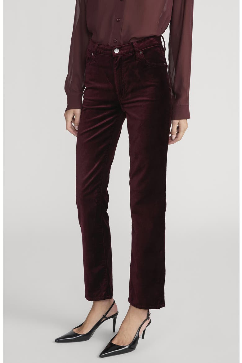 Le Sleek Velvet Ankle Straight Leg Pants, Alternate, color, FULL GLASS VELVET