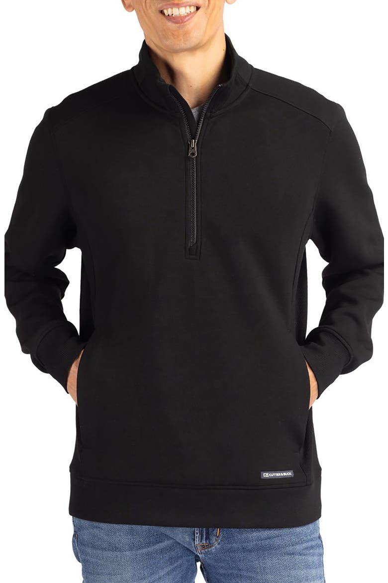 Roam Quarter Zip Pullover, Main, color, BLACK