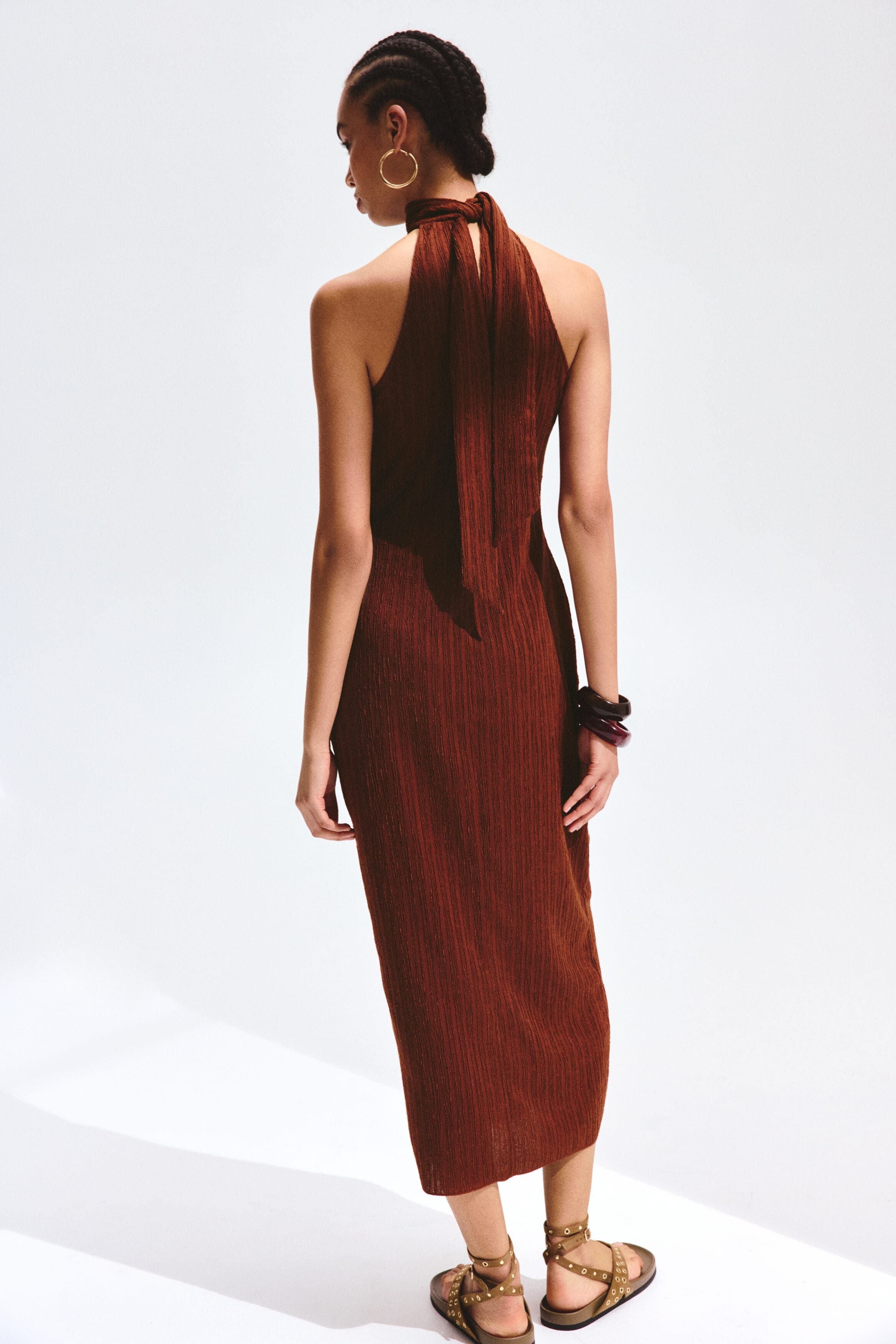 Crinkled Sleeveless Dress - image 2