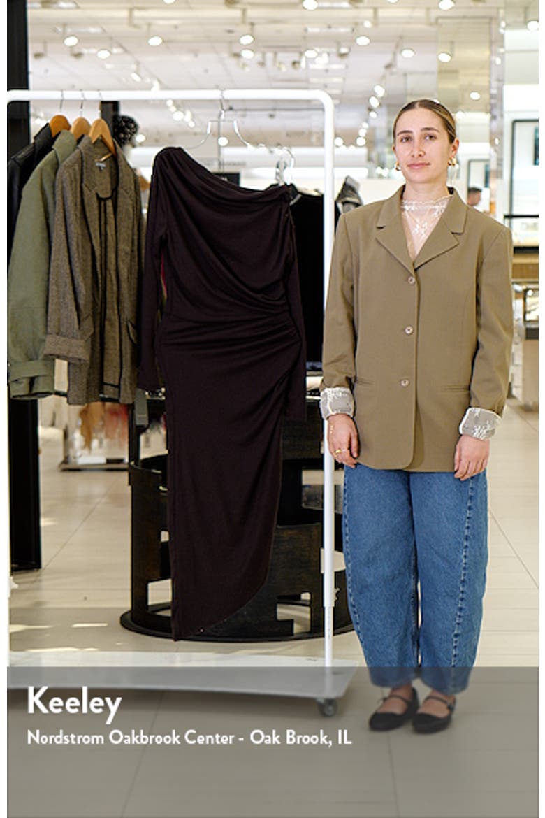 Fleur One-Shoulder Long Sleeve Asymmetric Dress video