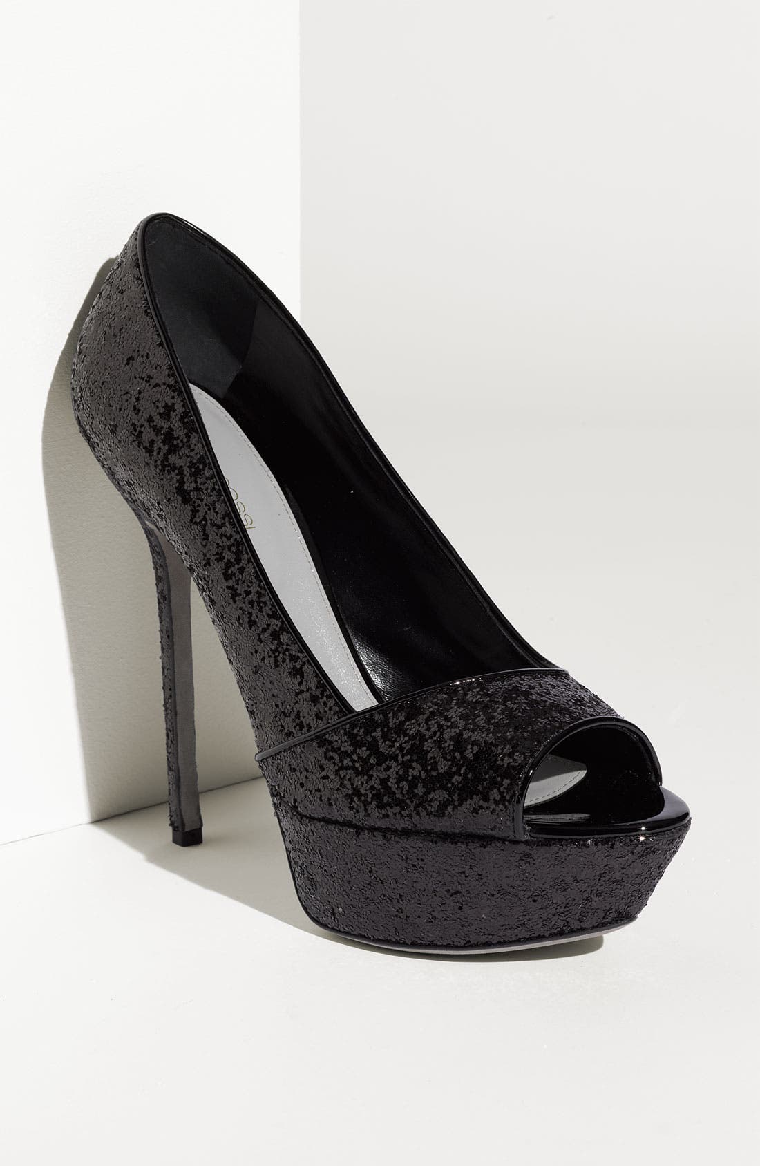 'Boston' Peep Toe Pump, Main, color, NERO