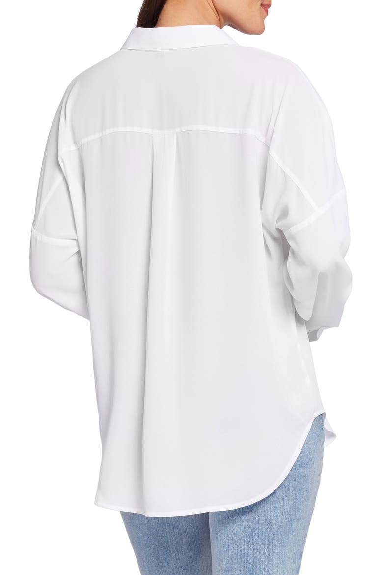 Becky Recycled Polyester Georgette Blouse, Alternate, color, OPTIC WHITE