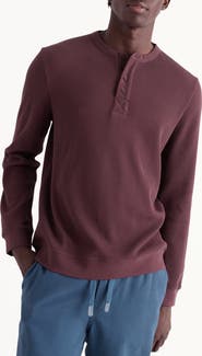 Seasalt Cornwall Brigantine Waffle Organic Cotton Henley T-shirt