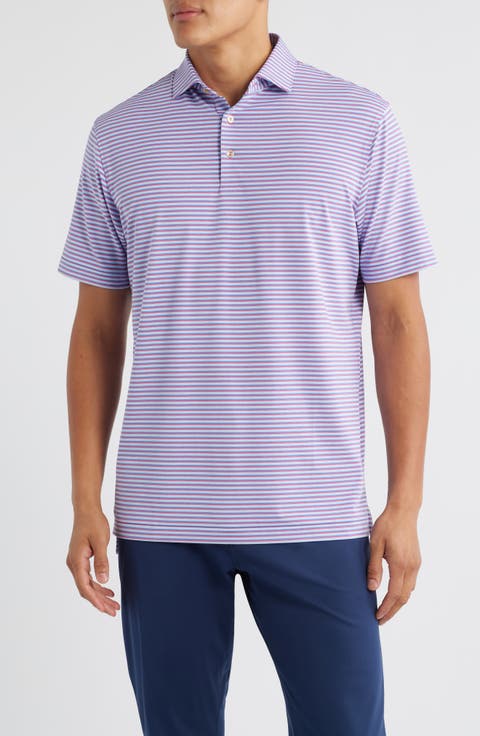 Lenway Stripe Performance Jersey Polo
