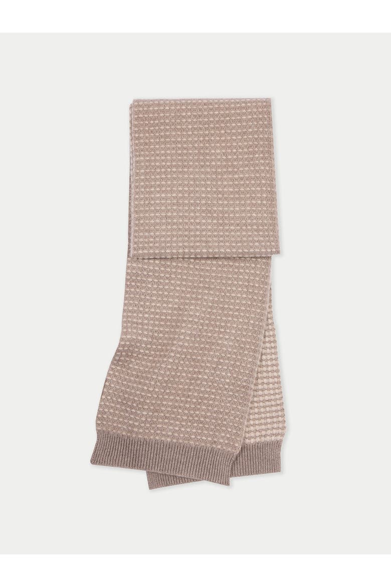 Cashmere Waffle Knit Scarf, Main, color, taupe