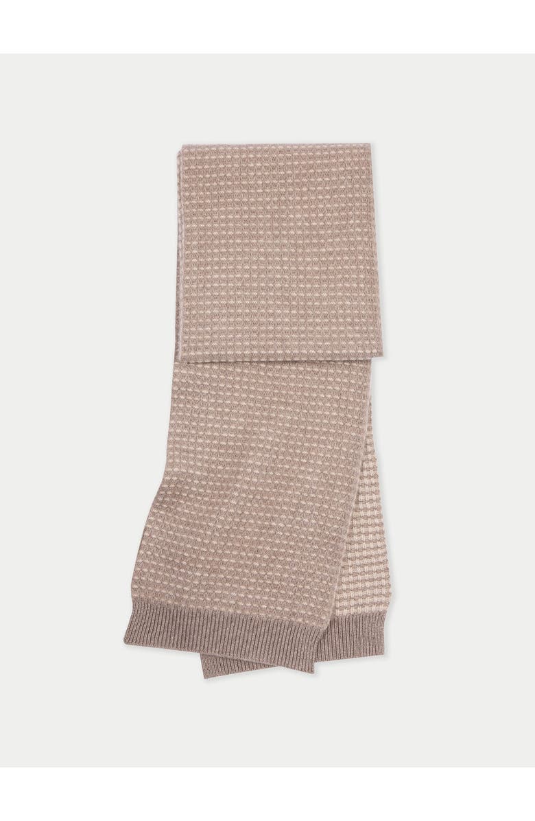 Gobi Cashmere Cashmere Waffle Knit Scarf, Main, color, Taupe