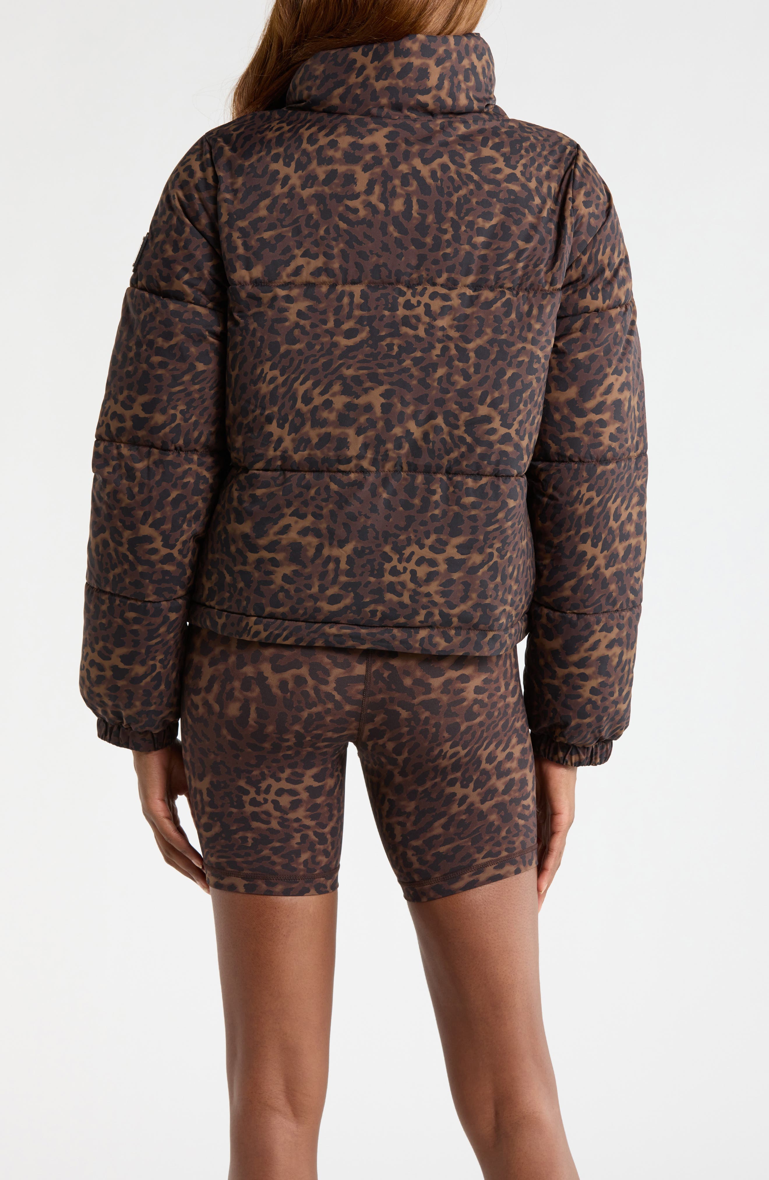 Water Resistant Leopard Print Puffer Jacket - image 2