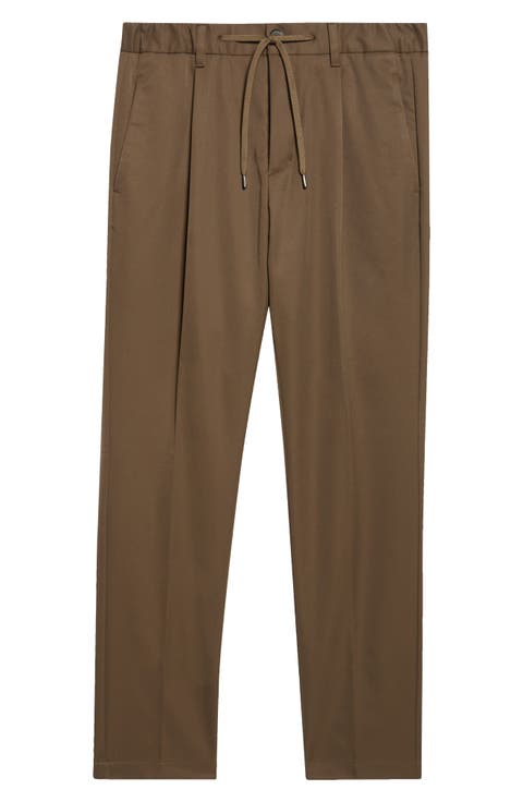 Pleated Melange Drawstring Pants