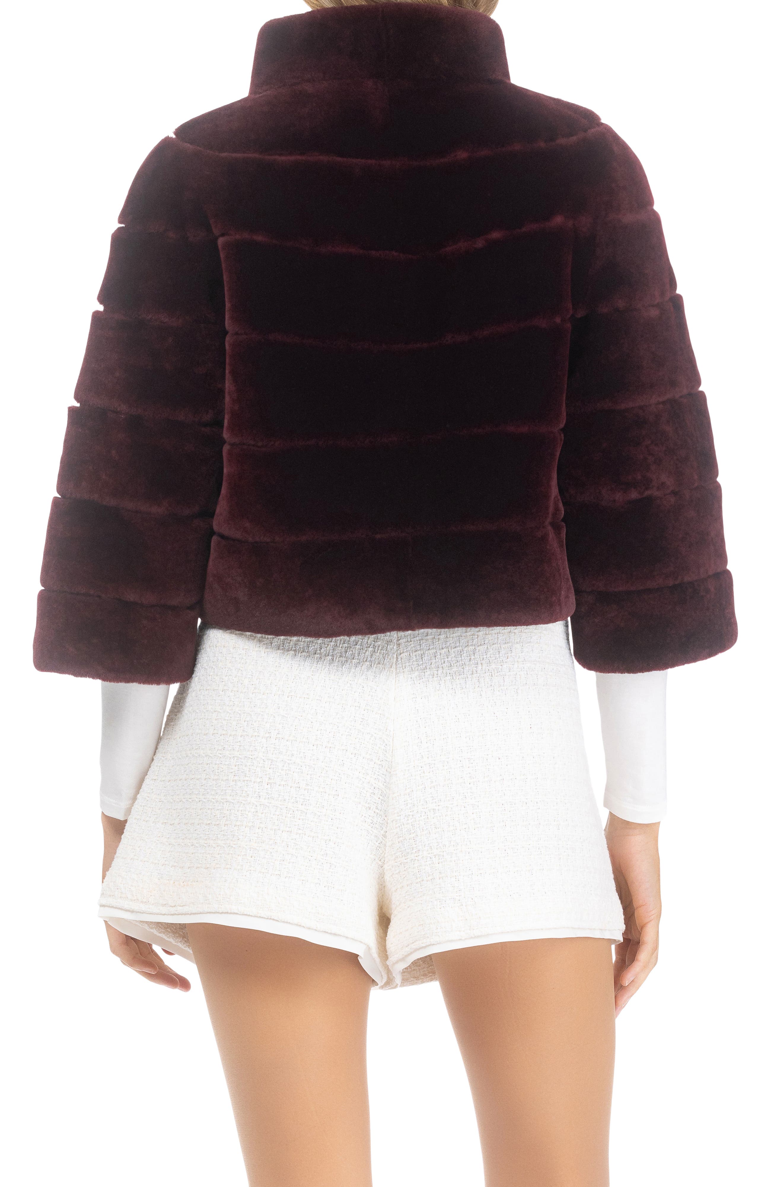 GORSKI Genuine Shearling Cropped Bolero with Cropped Sleeves — фото 3