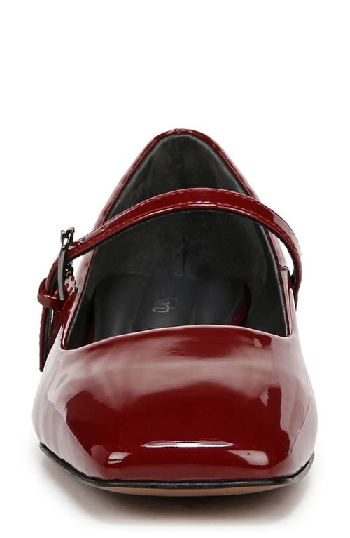 Franco Sarto Tinsley Square Toe Mary Jane Flat In Burgundy Red