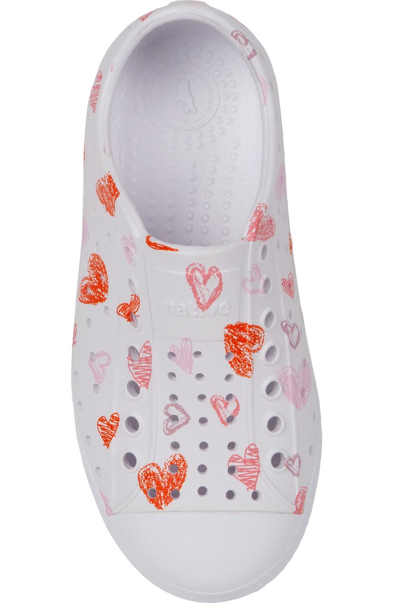 Native Shoes Jefferson Water Friendly Perforated Slip-On, Alternate, color, Shlwht/Shlwht/Hrtgraff