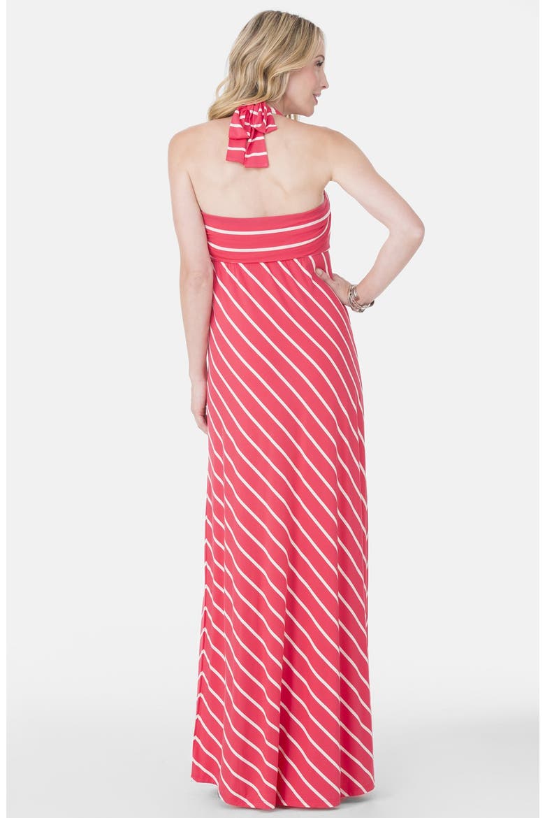 Ingrid & Isabel® Convertible Maternity Maxi Dress, Alternate, color, POPPY STRIPE