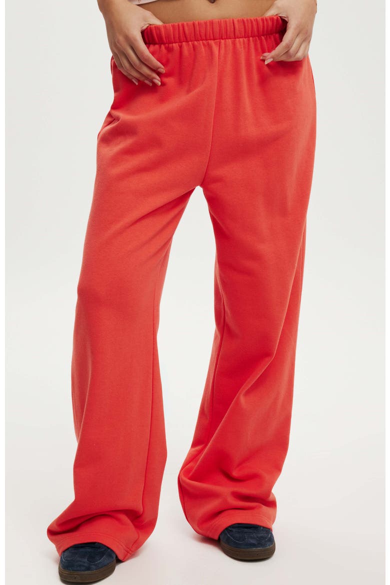 Women's Classic Fleece Wide Leg Sweatpant, Main, color, Vermillion
