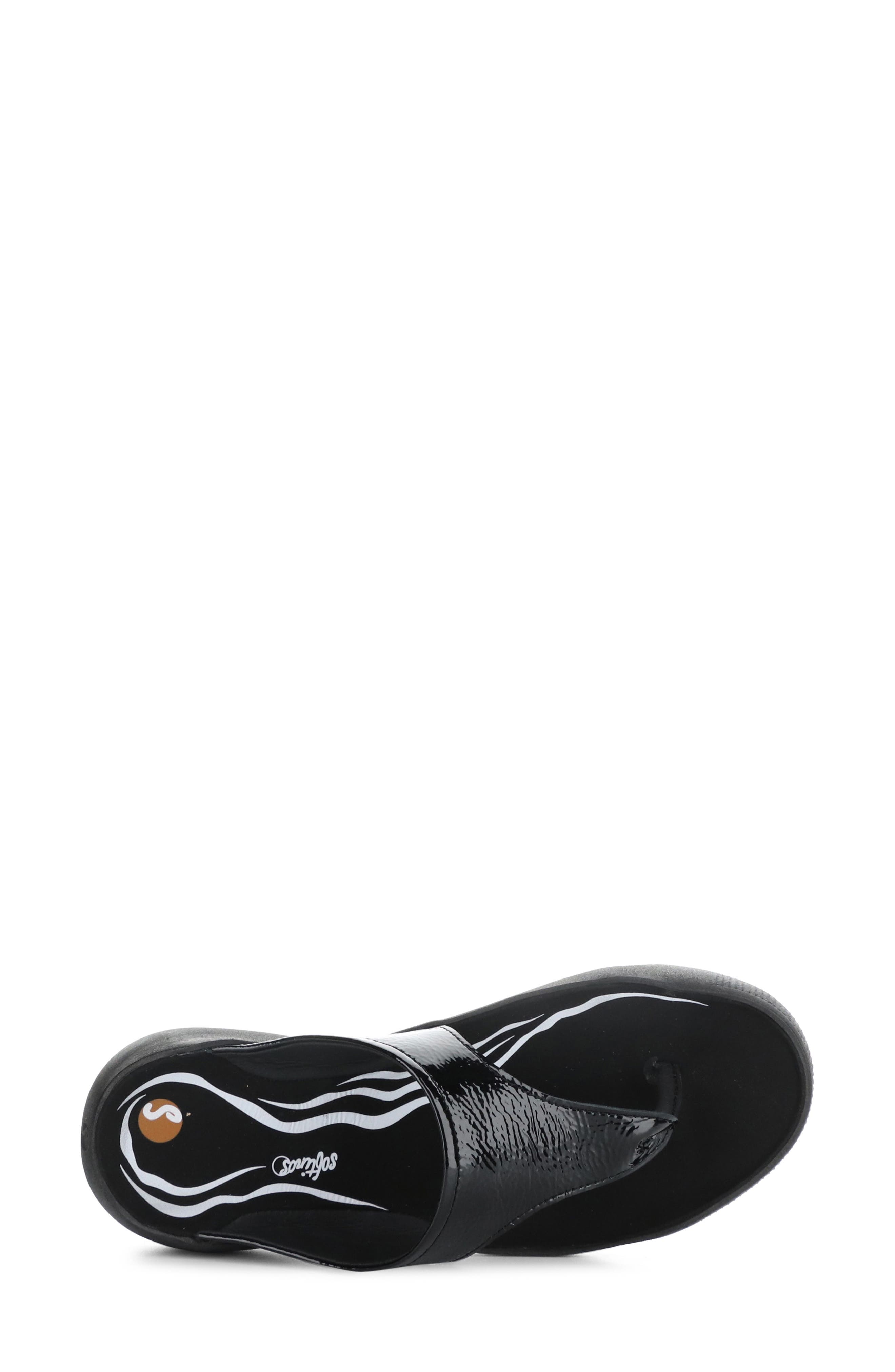 Fly London Patent Flip Flop Sandal, Alternate, color, Black Smooth Luxor