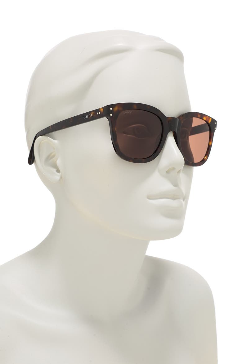 52mm Square Sunglasses, Alternate, color, HAVANA