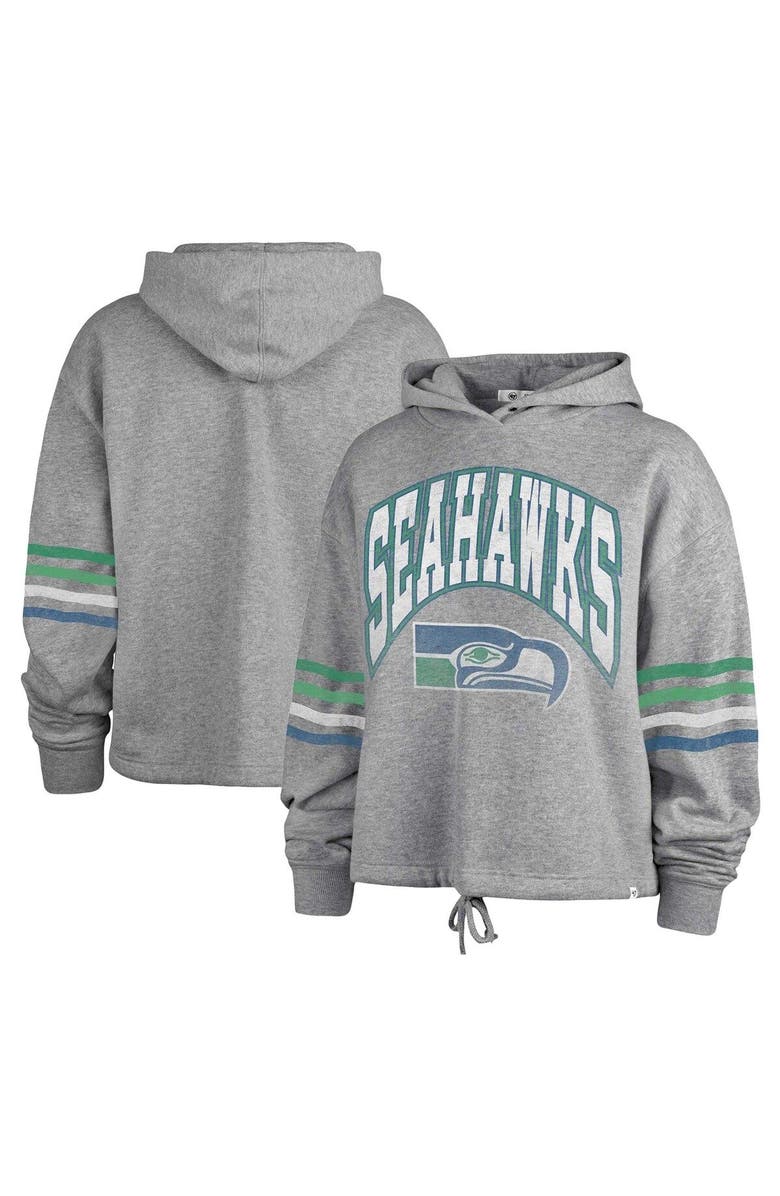'47 Women's '47 Heather Gray Seattle Seahawks Upland Bennett Pullover Hoodie, Main, color, 