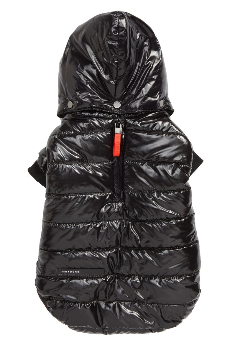 max-bone Axl Dog Puffer Coat, Alternate, color, BLACK