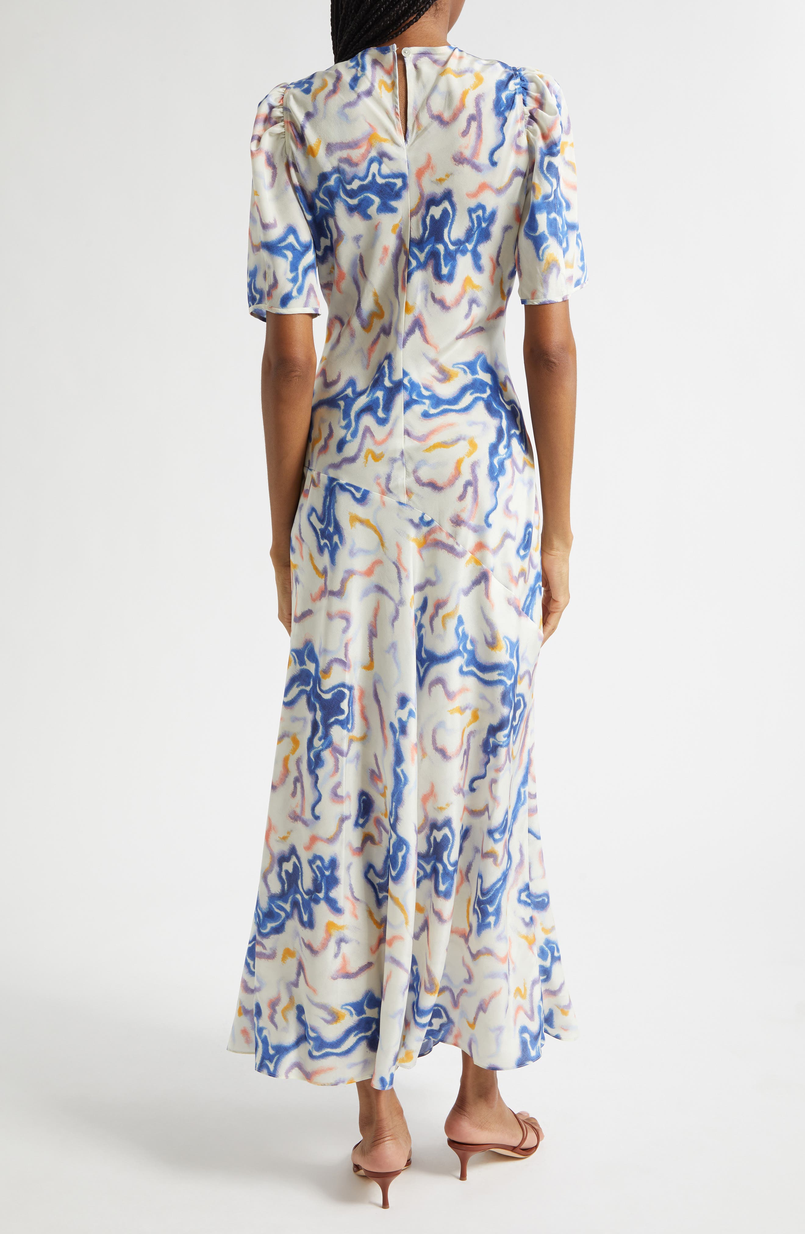 Samar Abstract Print Silk Dress - image 2