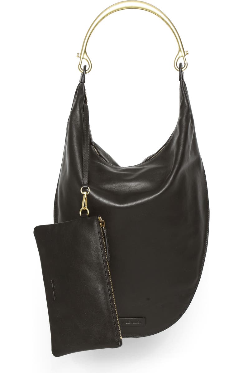 Walter Baker Luna Frame Handle Leather Hobo Bag, Alternate, color,