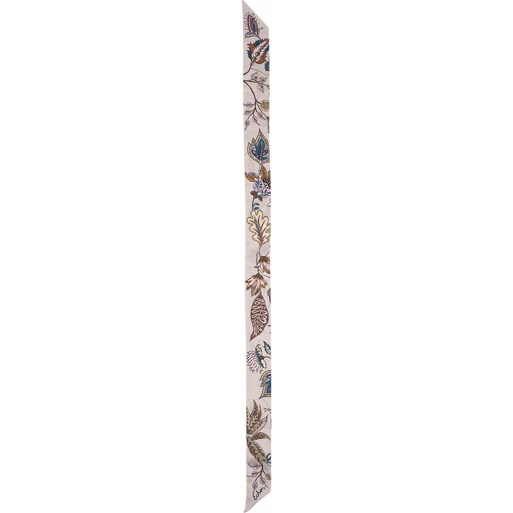 Echo Falling Leaves Ribbon Scarf In White