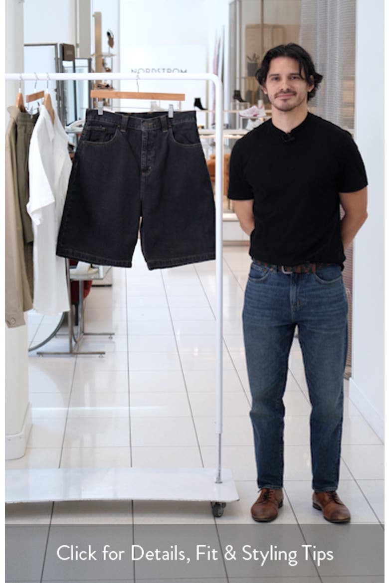 Brandon Stonewashed Loose Fit Denim Shorts video
