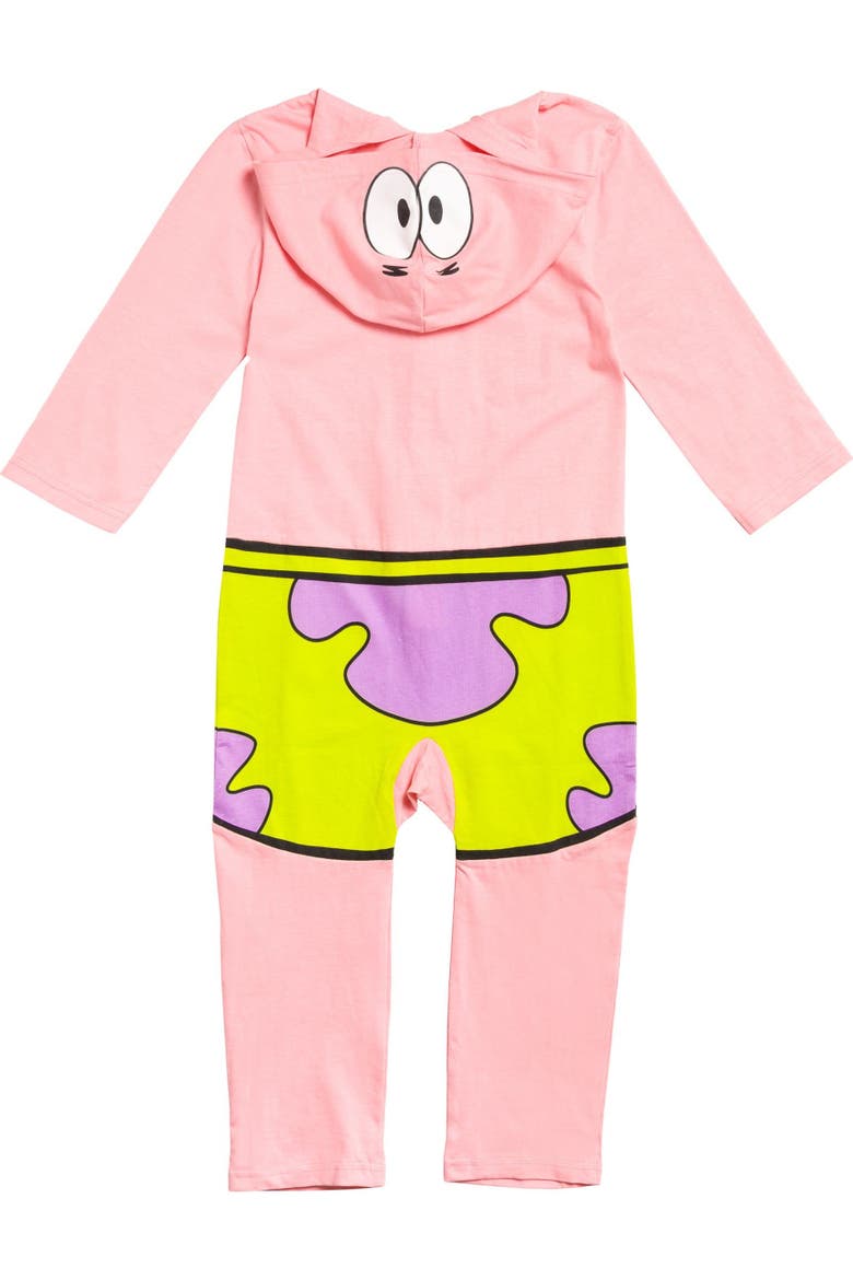 Patrick Hooded One Piece Coverall, Alternate, color, Patrick Star Pink