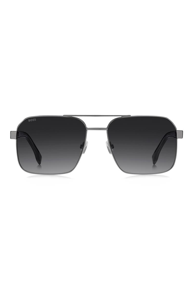 1985/S/US 59mm Gradient Square Sunglasses, Main, color, DARK RUTHENIUM/ DARK GREY SF