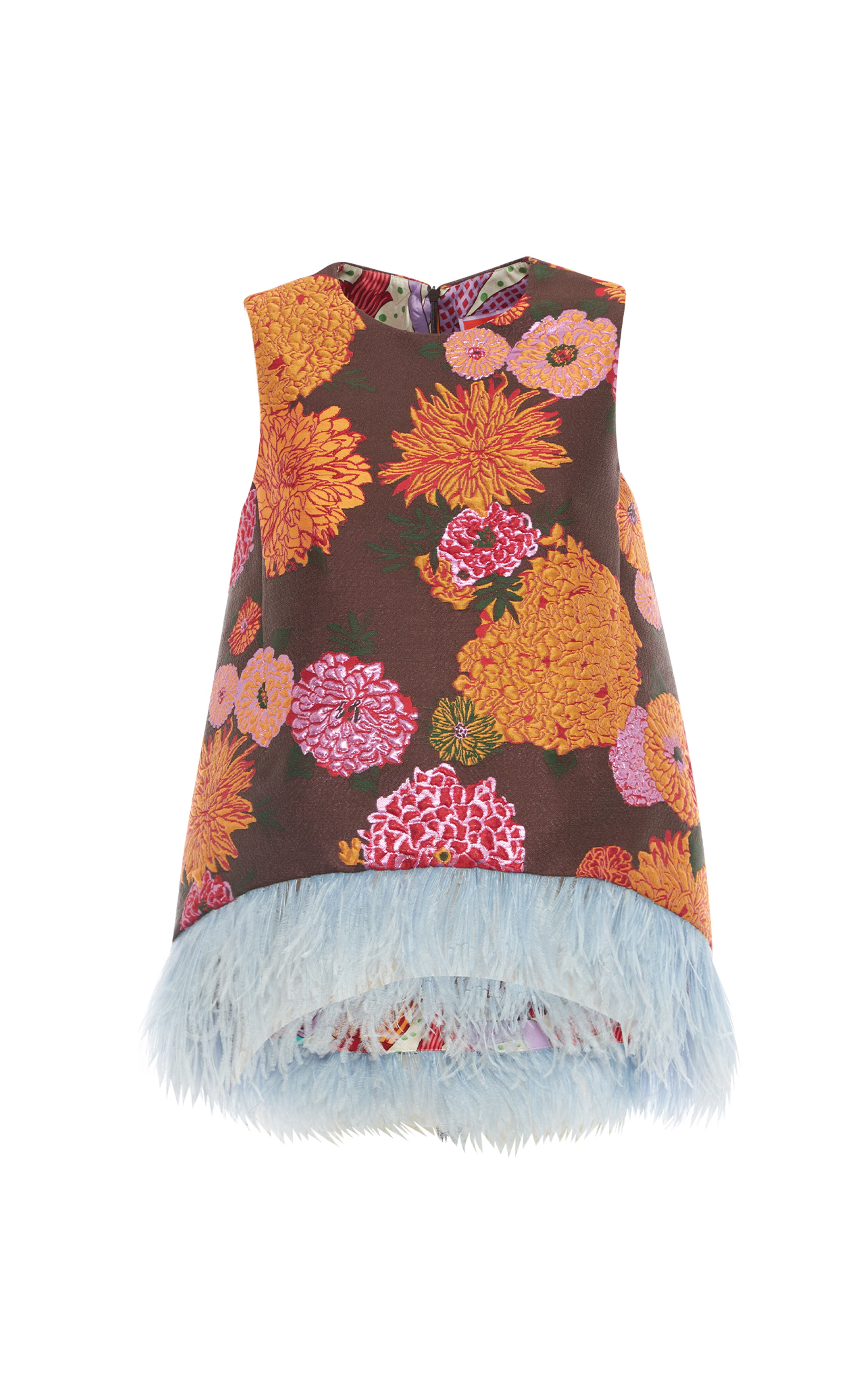 La Scala Top With Feathers Jacquard Gyn Chocolate - image 2