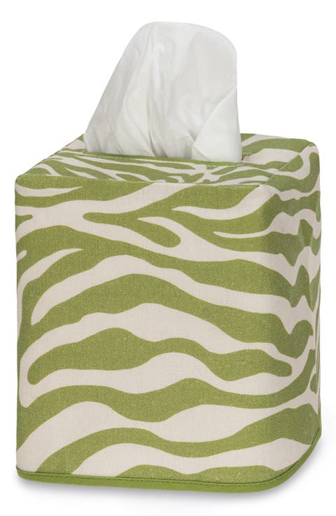 Regine Zebra Stripe Tissue Box Cover