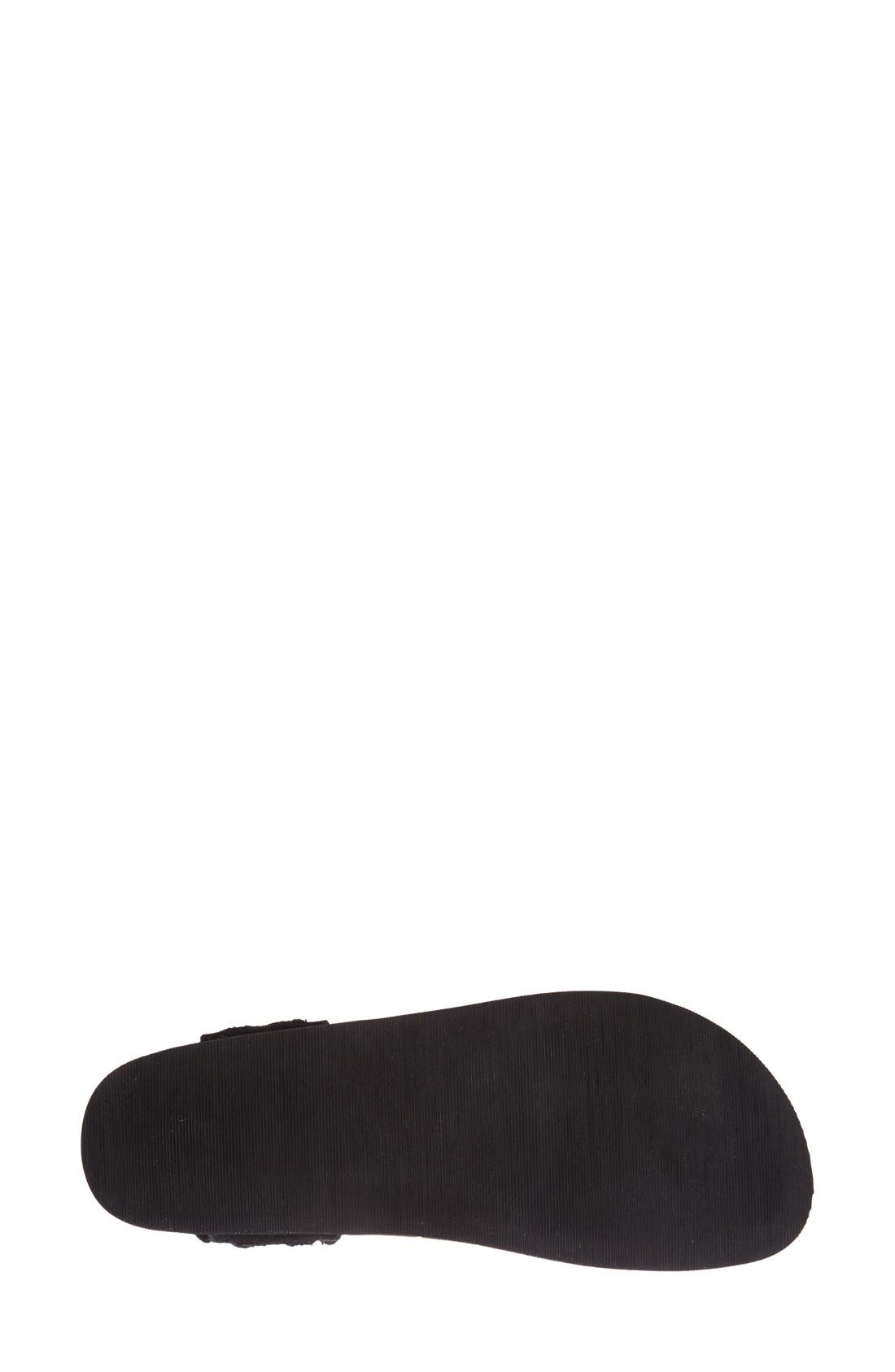'Collins' Ankle Cuff Sandal, Alternate, color, BLACK