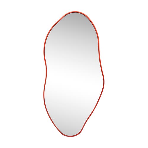 Jonathan Y Everly Irregular Framed Decorative Wall Mirror In Silver
