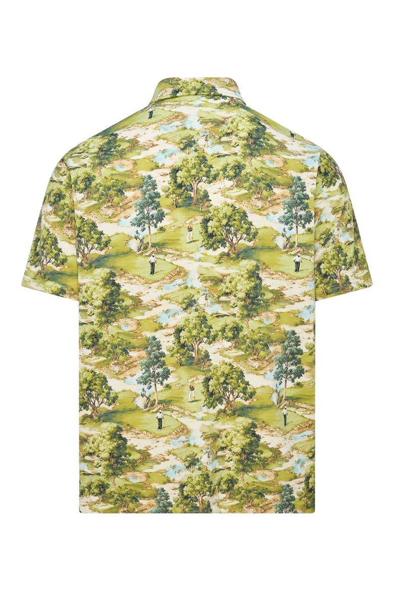 Snap Placket Polo Top, Alternate, color, COURSE CAMO PRINT