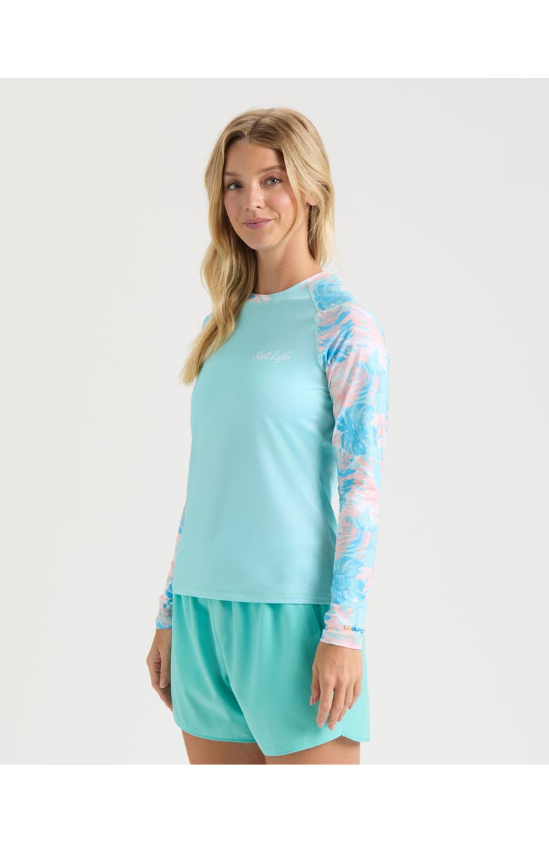 Salt Life On Holiday SLX Performance Long Sleeve Shirt, Alternate, color, Light Aruba