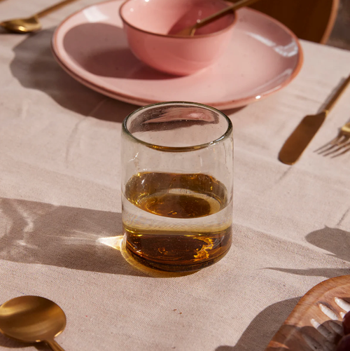 Meso Goods Sofia Ombre Effect Glass In Clear & Amber