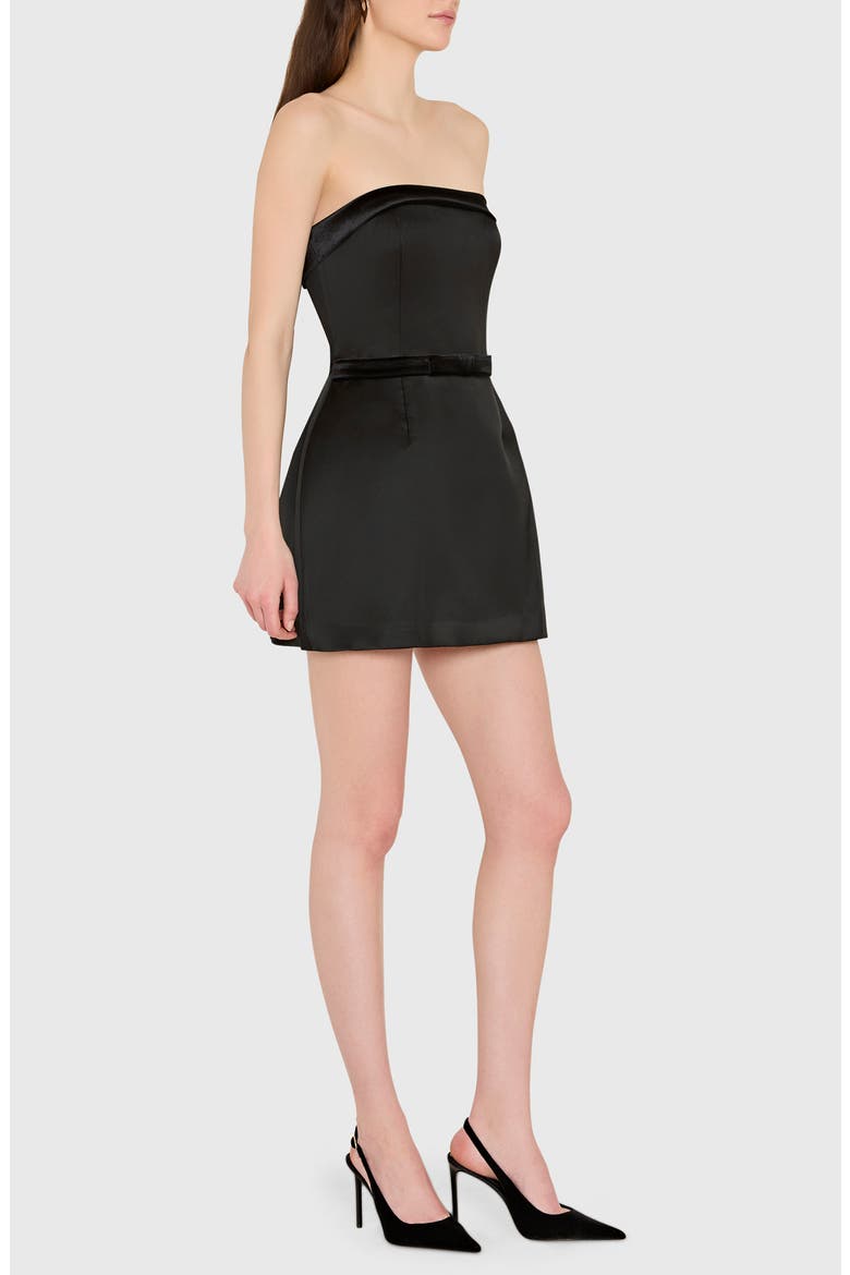 Avalee Strapless Minidress, Alternate, color, BLK