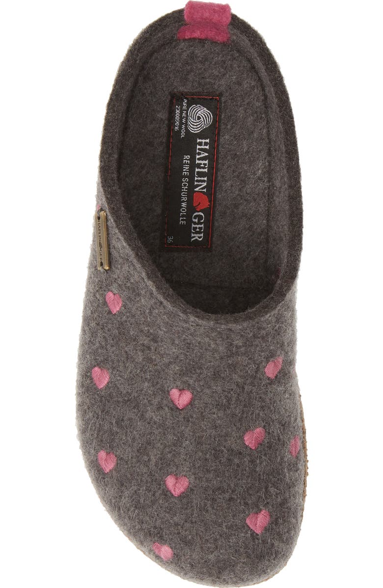 Haflinger Cuoricini Embroidered Slipper, Alternate, color,